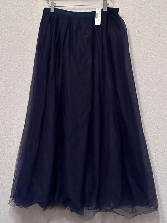 Jcrew Navy Tulle Midi Skirt NWT - Picture 5 of 8
